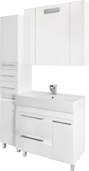 Пенал Vod-Ok Мальта 35 L с бельевой корзиной, белый