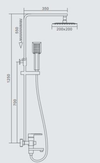 Душевая стойка Frap F2421 сатин