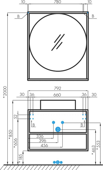 Тумба с раковиной Aquaton Лофт Фабрик 80 дуб эндгрейн со столешницей