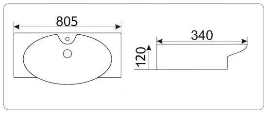 Раковина CeramaLux STR4282B