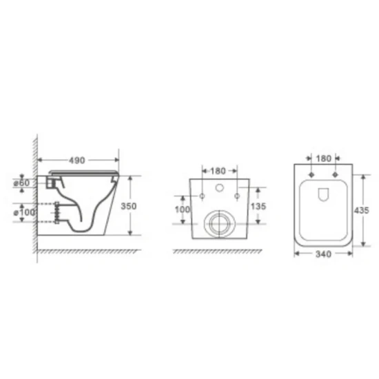 Инсталляция WeltWasser Marberg 410 с кнопкой смыва 410 RD + унитаз подвесной Gelbach 004 GL-WT