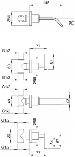 Смеситель для раковины Migliore Syntesi ML.SNS-7965.CR с внутренней частью