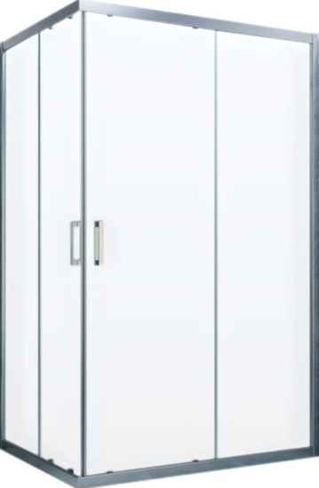 Душевой уголок Vegas Glass ZA-F Novo 110*80 07 01 профиль матовый хром. стекло прозрачное