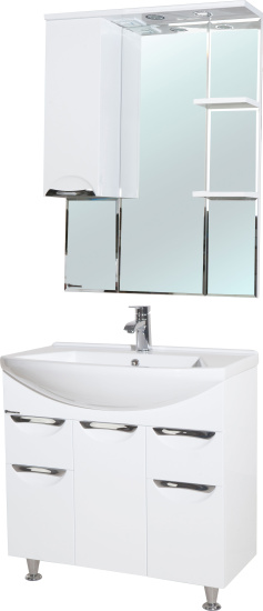 Зеркало Bellezza Альфа 75 L белое