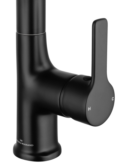 Смеситель для раковины Wonzon & Woghand WW-FE01L212-MB с выдвижным изливом