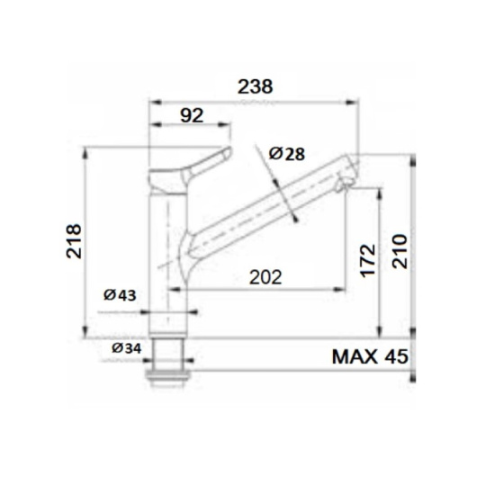 Смеситель для кухни Webert Master MS920102015, хром