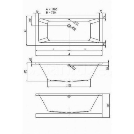 Акриловая ванна Kolpa San Electra Basis 170x75 см