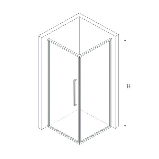 Душевой уголок RGW Stilvoll SV-43-1 (805-835)х900х2000 профиль хром, стекло прозрачное