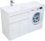 Тумба с раковиной Aquanet Токио 130 L белая напольная, 1 ящик, 2 дверцы