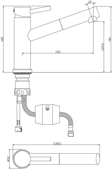 Смеситель для кухни Olive'S Balear 13425BL
