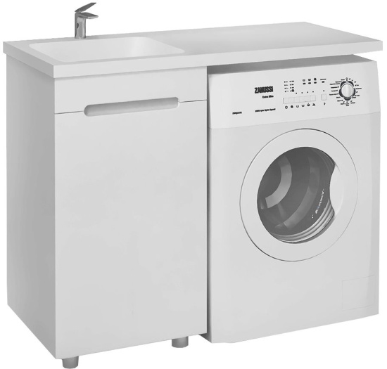 Тумба с раковиной Raval Forte 110 L, под стиральную машину
