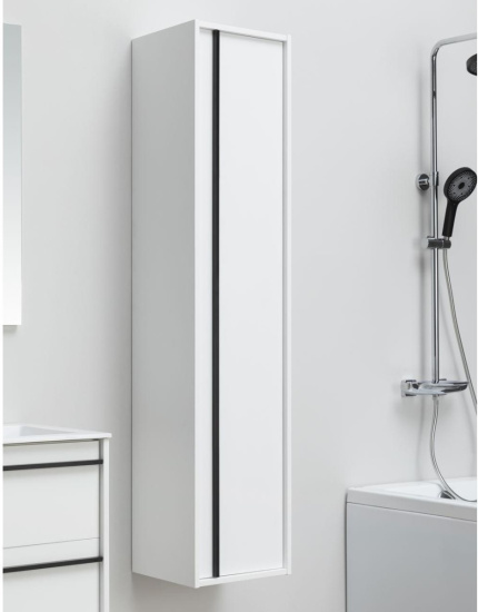 Пенал Aquanet Lino 35 белый матовый