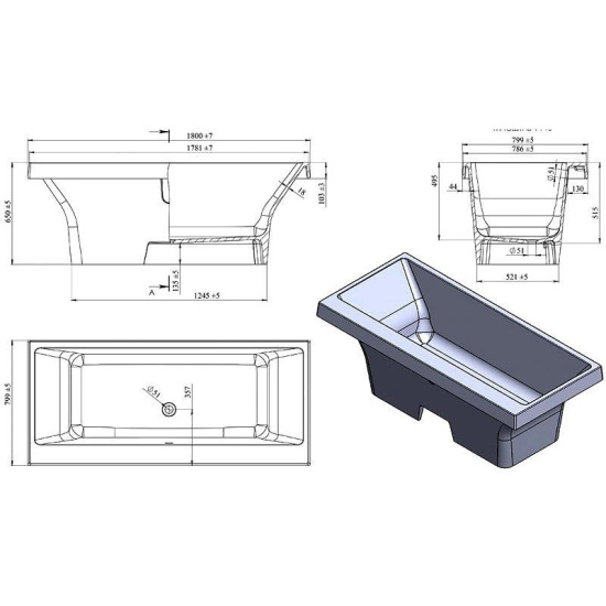 Ванна из искусственного камня Astra-Form Капри