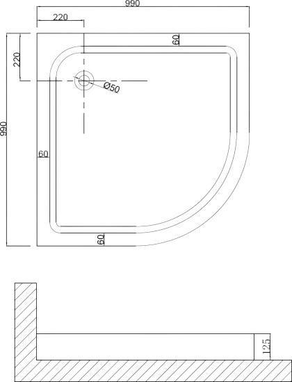 Поддон для душа Niagara NG-100-100