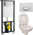 Инсталляция с унитазом VitrA S20 9004В003-7202 кнопка хром