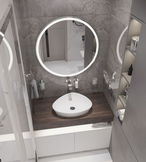 Столешница с раковиной Duravit Cape Cod 50, дуб карпентер, 100, без отверстий + 2 тумбы 50