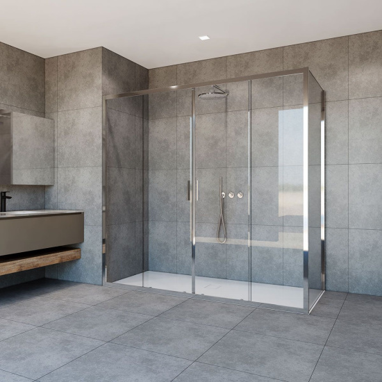 Душевой уголок Vincea Garda VSR-1G28020CL 200x80 см, профиль хром, стекло прозрачное