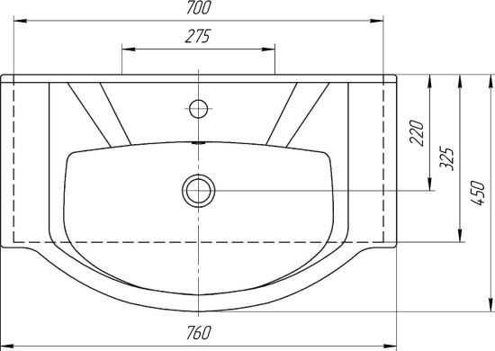 Мебель для ванной Runo Неаполь 75, напольная