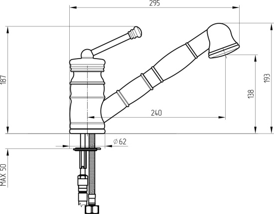 Смеситель для кухни Migliore Queen 18206 бронза