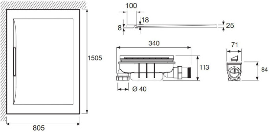 Поддон для душа Jacob Delafon Flight Pure E62332-00 160х80