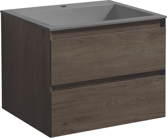 Мебель для ванной Vincea Luka 60 2 ящика, темный дуб