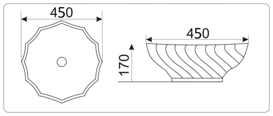 Накладная раковина CeramaLux 9073