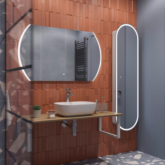 Столешница с раковиной Diwo Элиста 120 светлое дерево, с раковиной Moduo 50 Square