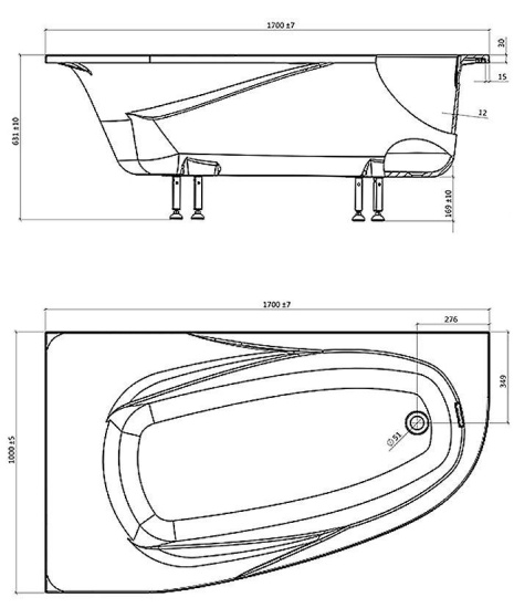Ванна из искусственного камня Astra-Form Селена L