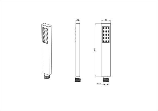 Лейка для душа Wonzon & Woghand WW-88SC06-MB