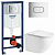 Инсталляция Grohe Rapid SL 38981000 с кнопкой смыва + унитаз подвесной WeltWasser Merzbach 004 GL-WT