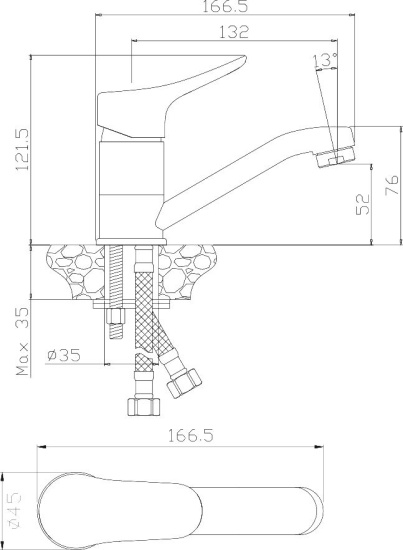 Смеситель для раковины Olive'S Arriba 09110AR