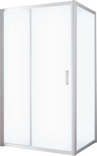 Душевой уголок Vegas Glass ZP+ZPV NOVO 140*80 07 10 профиль матовый хром, стекло сатин