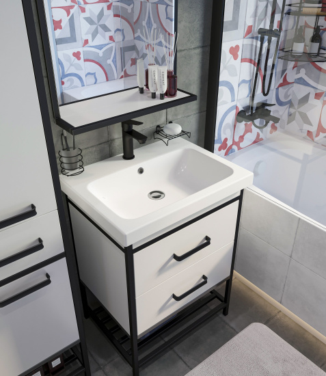 Тумба с раковиной Sanflor Норд 60 с раковиной Colour 60