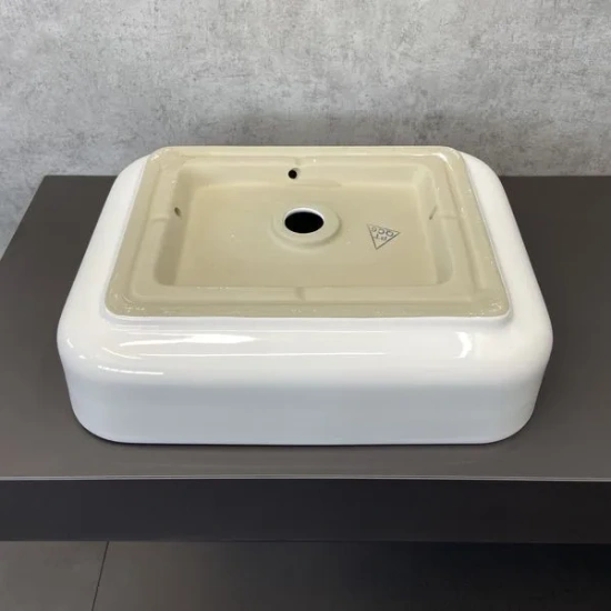 Тумба с раковиной Comforty Милан 90 белый глянец, столешница серая