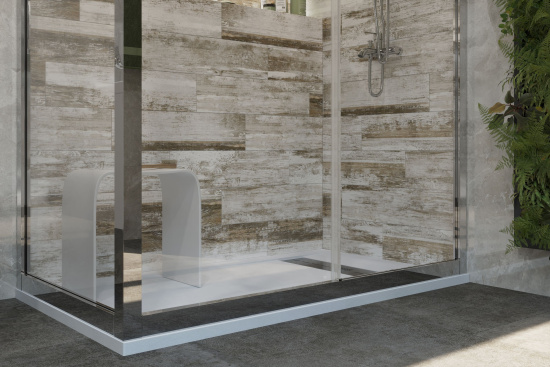 Поддон для душа Stworki Эстерсунд 140x80 белый камень