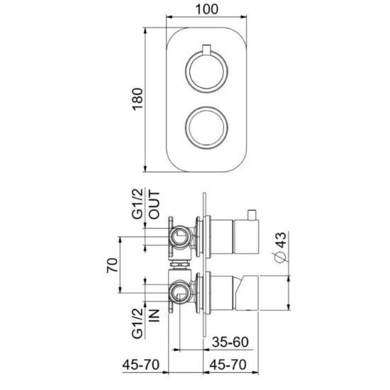 Смеситель для душа Webert One-B NB860101015