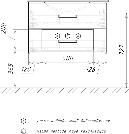 Тумба с раковиной Comforty Парма 80 дуб дымчатый
