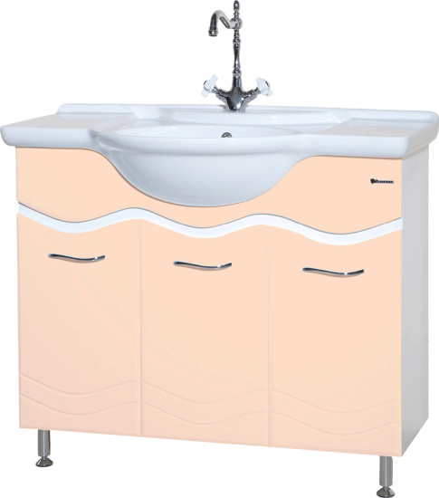 Мебель для ванной Bellezza Мари 105 белая, бежевая