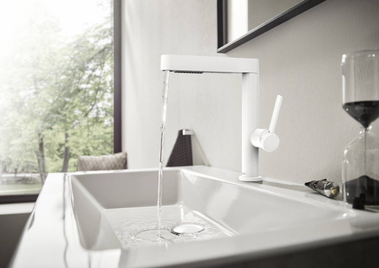 Смеситель для раковины Hansgrohe Finoris 230 76063700 матовый белый