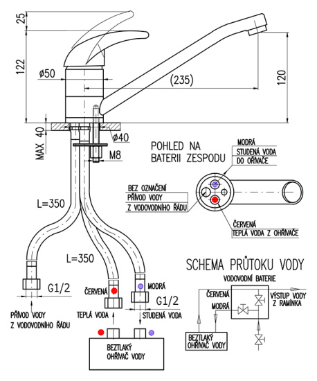 Смеситель для кухни Rav Slezak E405.5