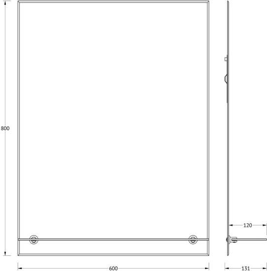 Зеркало Evoform Attractive BY 0506 60x80 с полочкой