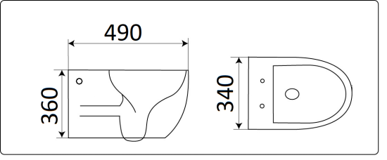 Подвесной унитаз CeramaLux CL2196