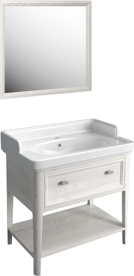 Зеркало Kerama Marazzi Provence 80 белое, с подсветкой