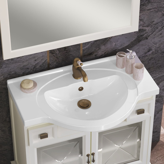 Тумба с раковиной Opadiris Борджи 85 слоновая кость