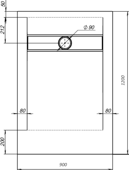 Поддон для душа Stworki Эстерсунд 120x90 белый камень