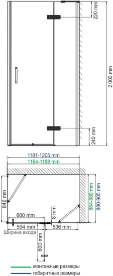 Душевой уголок Wasserkraft Aller White 10H07RWHITE 120x90 см