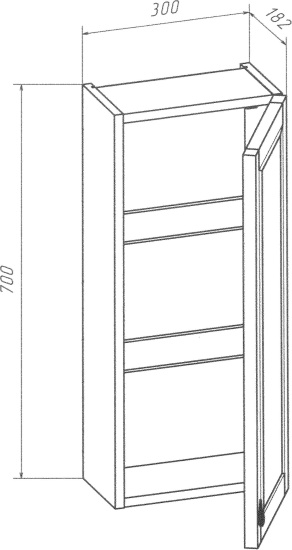 Зеркало Бриклаер Кантри 115 бежевый дуб