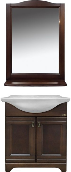 Зеркало Misty Рим 75 орех