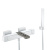 Смеситель для ванны Webert One-X OX850101741, белый/сталь Смеситель для ванны Webert One-X OX850101741, белый/сталь