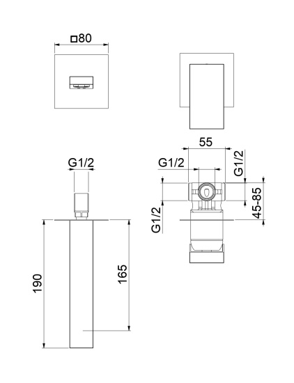 Смеситель для раковины Fiore Kube 100BB7597, белый